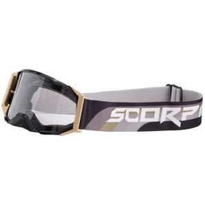 Scorpion E24 motokrossz szemüveg arany-fekete átlátszó plexivel