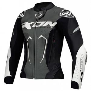 IXON Vortex 3 női motoros bőrkabát fekete-antracit-fehér