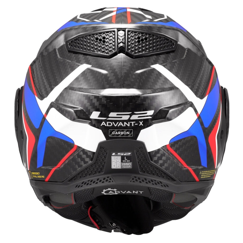 LS2 FF901 Advant X C Future II hátrahajtható állú bukósisak fehér-kék