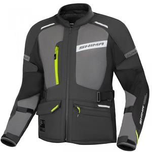 Shima Alpha motoros kabát fekete-szürke-fluo sárga