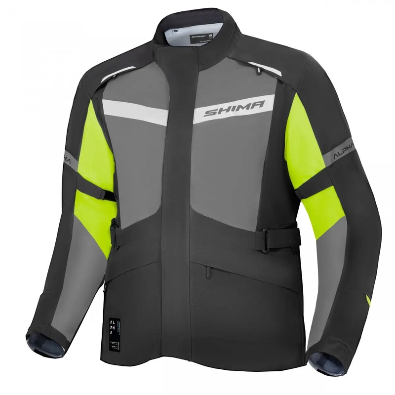 Shima Alpha motoros kabát fekete-szürke-fluo sárga