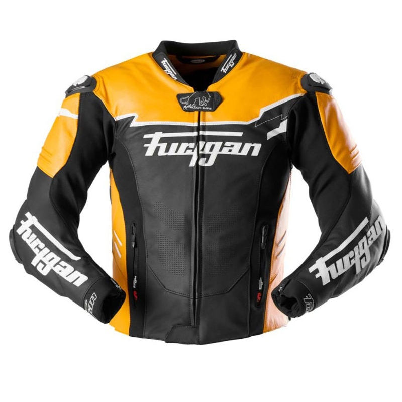 Furygan Signature 55 motoros bőrkabát fekete-sárga