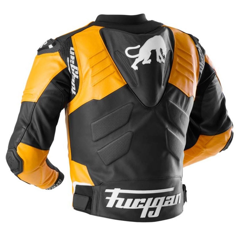 Furygan Signature 55 motoros bőrkabát fekete-sárga
