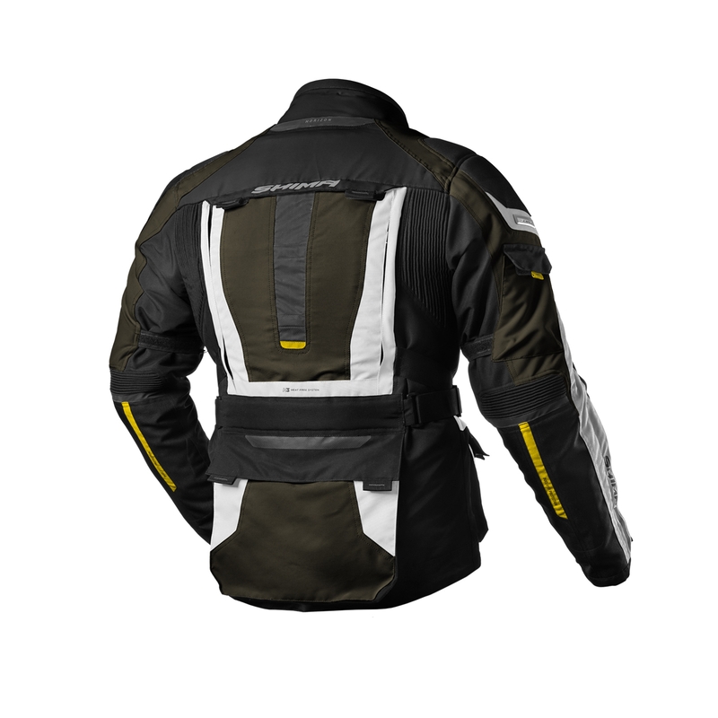 Shima Horizon khaki motoros kabát zöld-szürke-fekete