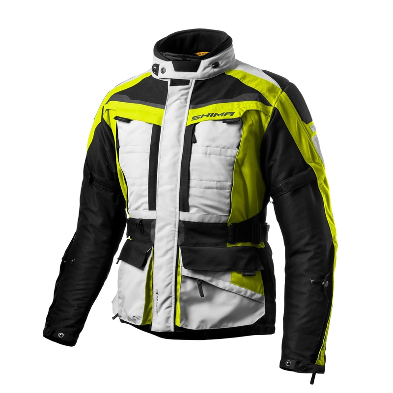 Motoros kabát Shima Horizon neon sárga-szürke-fekete