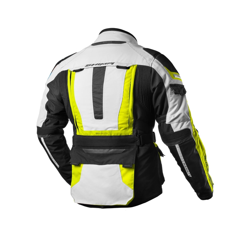 Motoros kabát Shima Horizon neon sárga-szürke-fekete