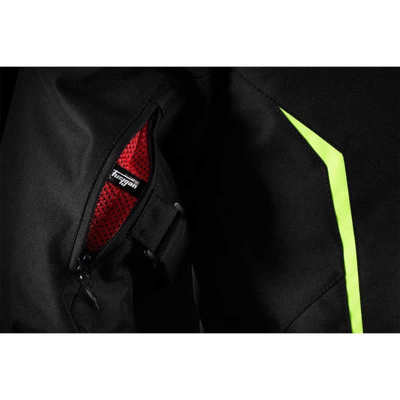 Furygan Yori motoros kabát fekete-fehér-fluo sárga