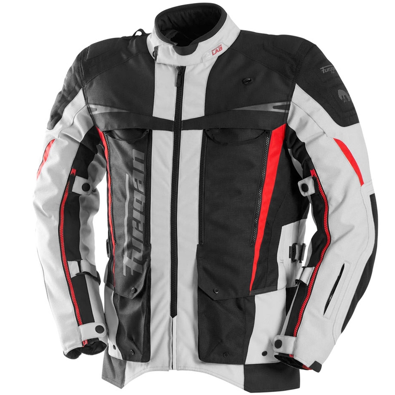 Furygan Montroc Kevlar® Primaloft® 3IN1+ motoros kabát fekete-bézs-piros