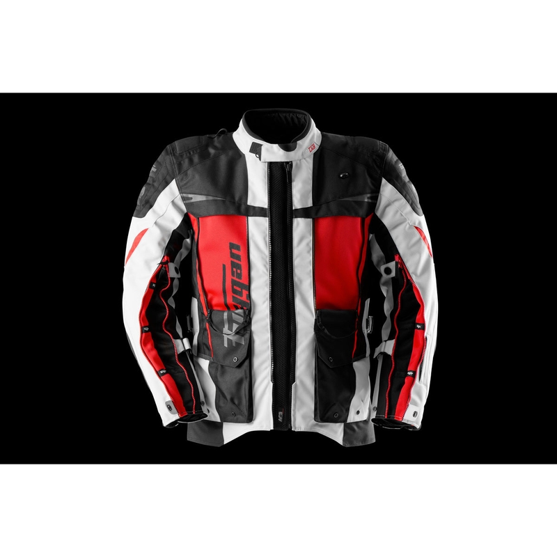 Furygan Montroc Kevlar® Primaloft® 3IN1+ motoros kabát fekete-bézs-piros