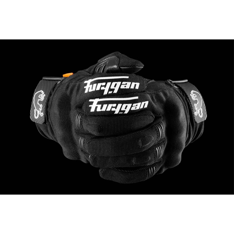 Furygan Jet D3O Evo motoros kesztyű fekete-fehér