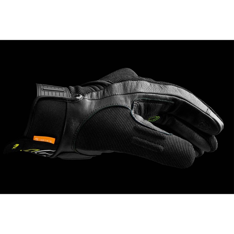 Furygan Jet Neon D3O motoros kesztyű fekete-fehér-fluo sárga