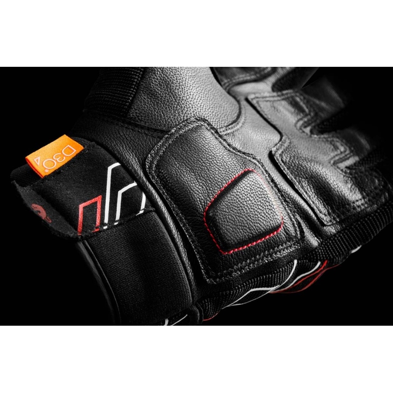 Furygan Jet Neon D3O motoros kesztyű fekete-fehér-piros