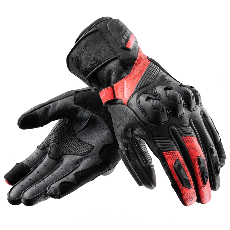 Rebelhorn Viper motoros kesztyű fekete-szürke-fluo piros