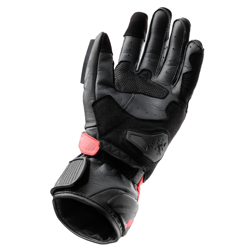 Rebelhorn Viper motoros kesztyű fekete-szürke-fluo piros