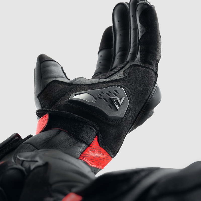 Rebelhorn Viper motoros kesztyű fekete-szürke-fluo piros