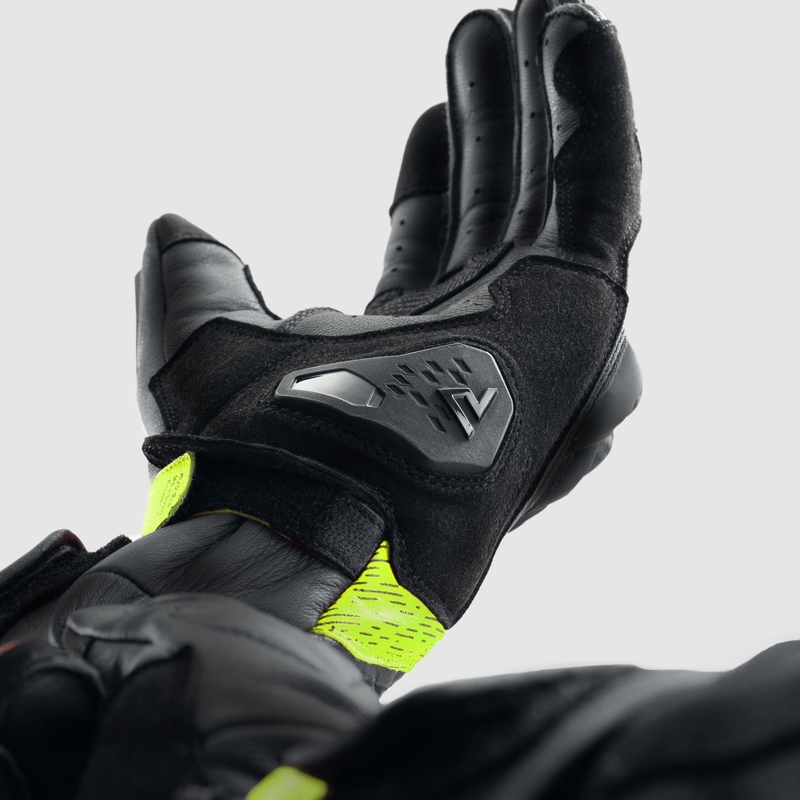 Rebelhorn Viper motoros kesztyű fekete-szürke-fluo sárga