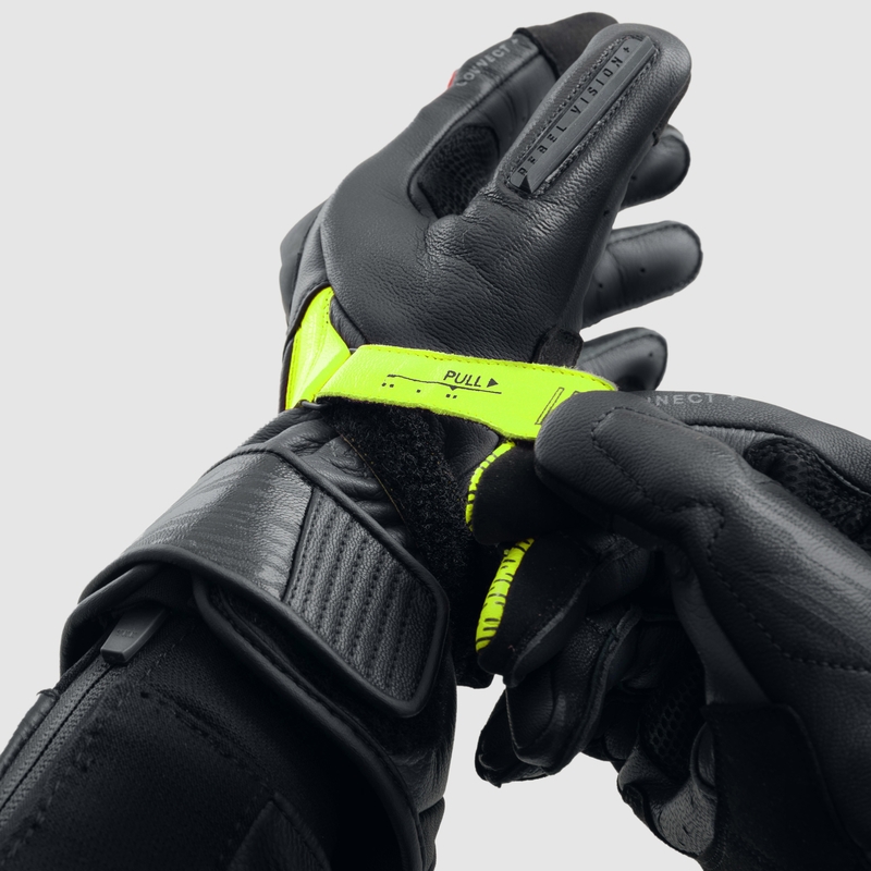 Rebelhorn Viper motoros kesztyű fekete-szürke-fluo sárga