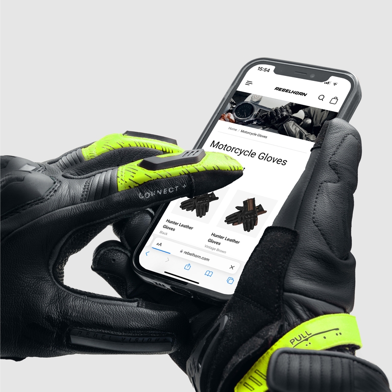 Rebelhorn Viper motoros kesztyű fekete-szürke-fluo sárga