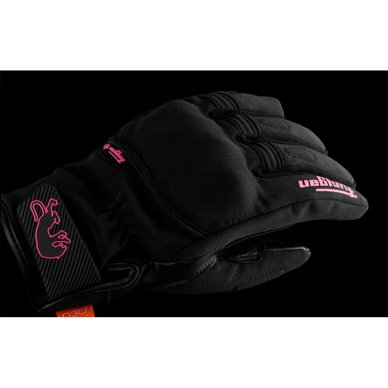 Furygan Jet Lady All Season D3O® Evo női motoros kesztyű fekete-rózsaszín