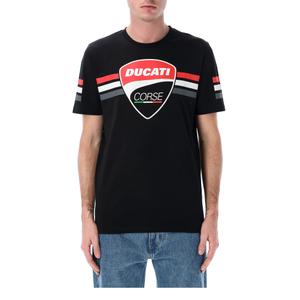 Ducati Stripes Badge póló fekete