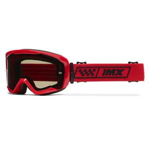 iMX Endurance Race motokrossz szemüveg piros, füstös plexivel