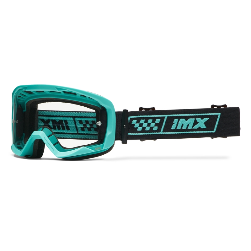 iMX Endurance Race motokrossz szemüveg türkiz-fekete, irídium plexivel