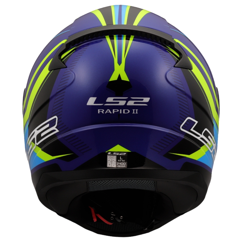 LS2 FF353 Rapid II Flitz zárt motoros bukósisak fluo sárga-kék