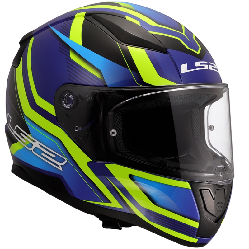 LS2 FF353 Rapid II Flitz zárt motoros bukósisak fluo sárga-kék