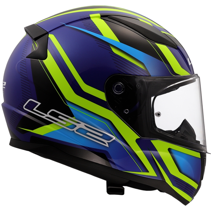 LS2 FF353 Rapid II Flitz zárt motoros bukósisak fluo sárga-kék