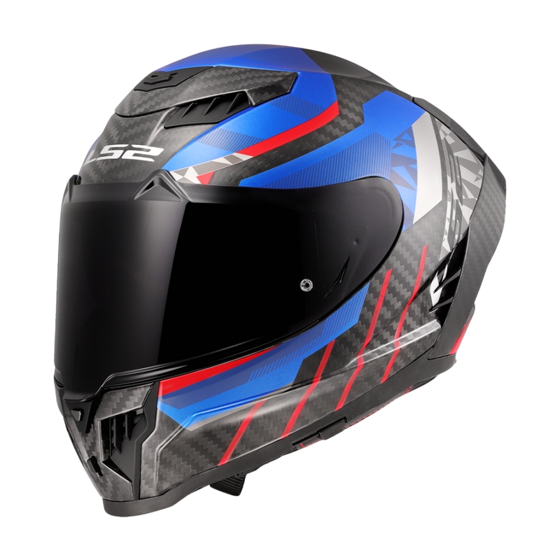 LS2 FF807 Dragon Trax zárt motoros bukósisak kék-piros