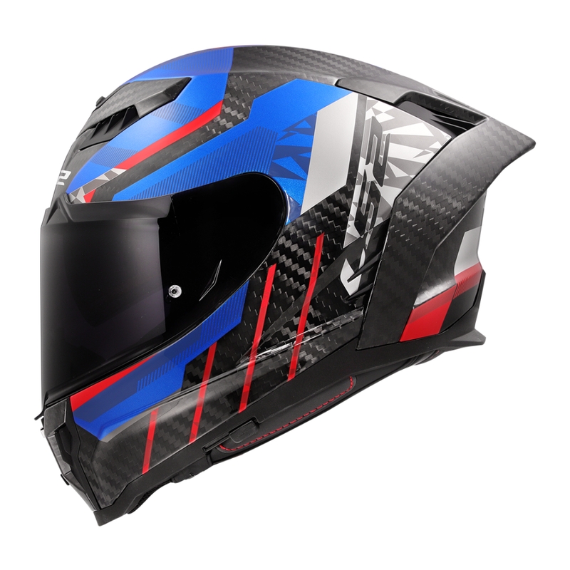 LS2 FF807 Dragon Trax zárt motoros bukósisak kék-piros