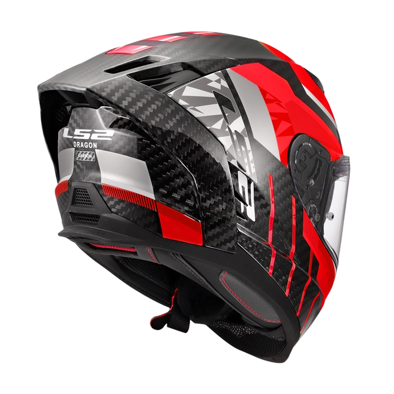 LS2 FF807 Dragon Trax zárt motoros bukósisak piros