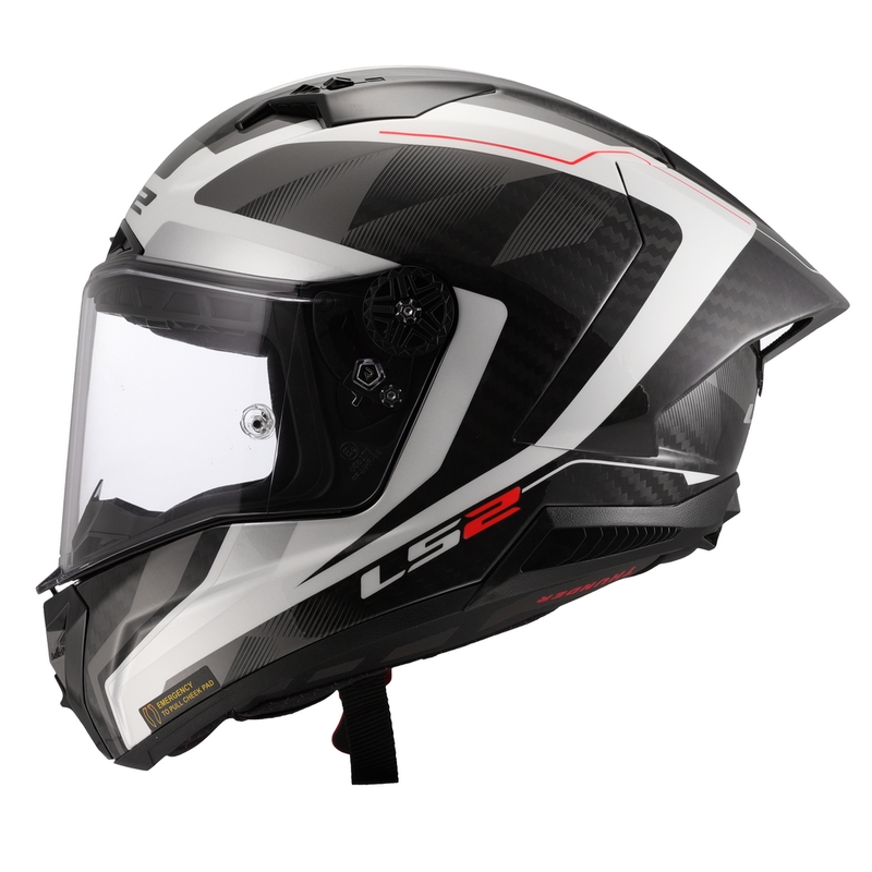 LS2 FF805 Thunder C GP Aero Raute zárt motoros bukósisak fehér-szürke