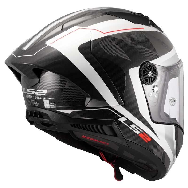 LS2 FF805 Thunder C GP Aero Raute zárt motoros bukósisak fehér-szürke