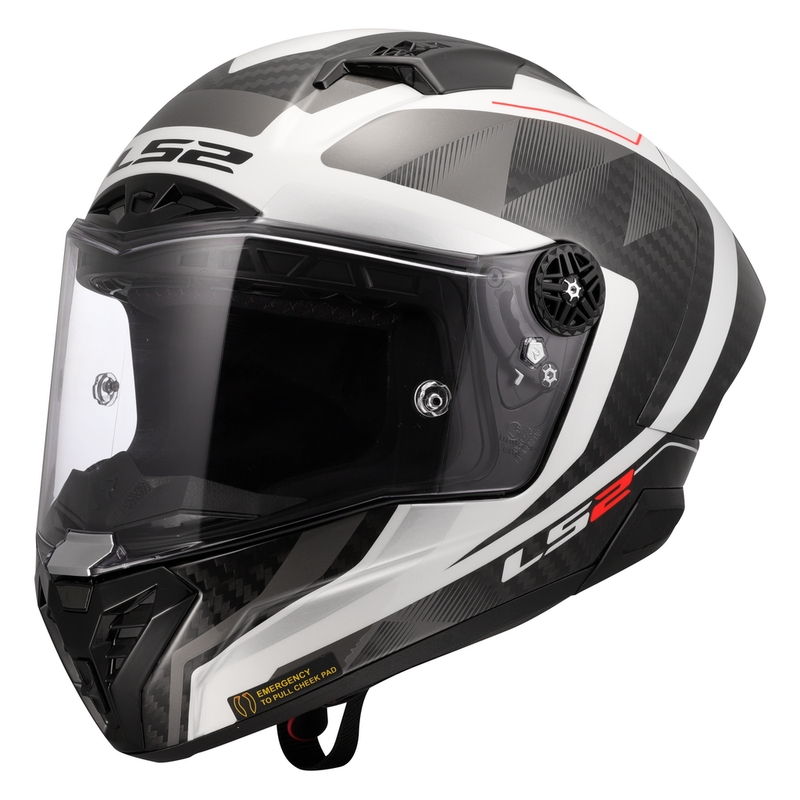 LS2 FF805 Thunder C GP Aero Raute zárt motoros bukósisak fehér-szürke