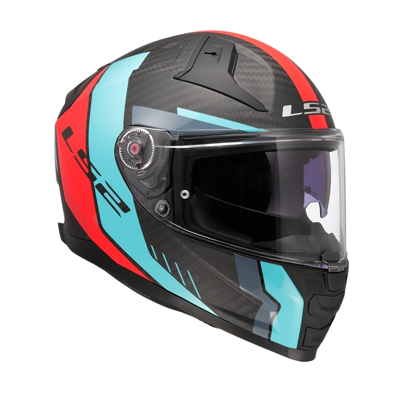 LS2 FF811 Vector II C Grid zárt motoros bukósisak piros-türkizkék