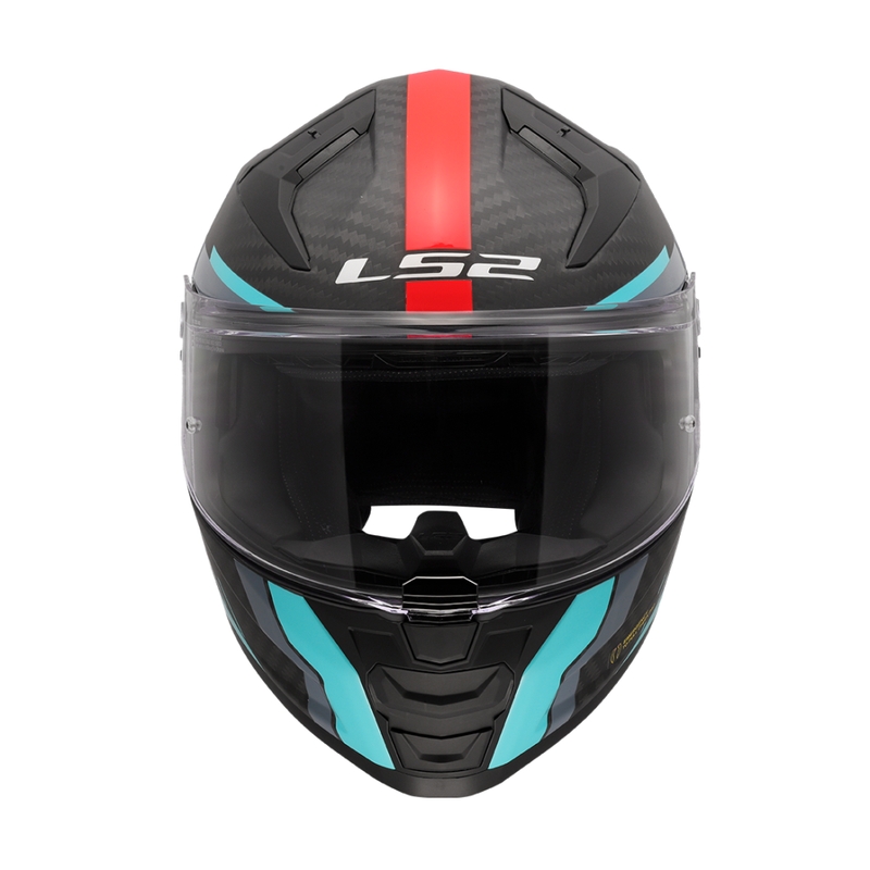 LS2 FF811 Vector II C Grid zárt motoros bukósisak piros-türkizkék