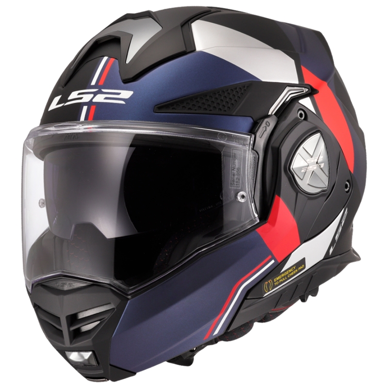 LS2 FF901 Advant X Ultra hátrahajtható állú motoros bukósisak kék-piros
