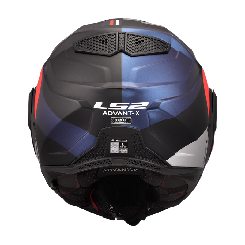 LS2 FF901 Advant X Ultra hátrahajtható állú motoros bukósisak kék-piros