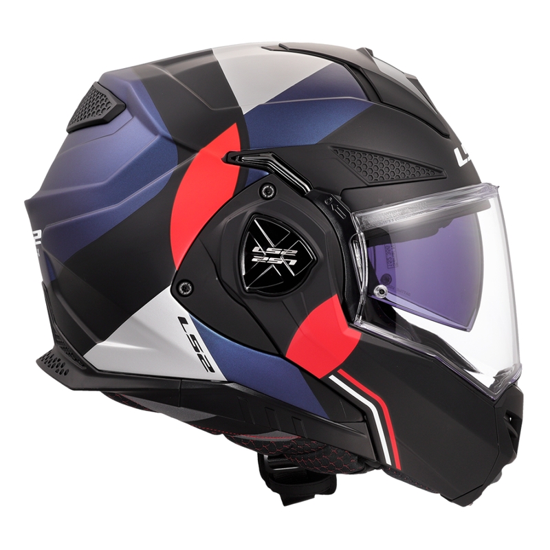 LS2 FF901 Advant X Ultra hátrahajtható állú motoros bukósisak kék-piros