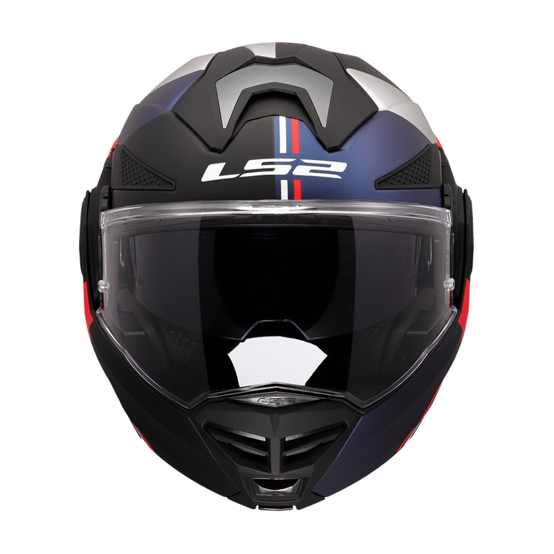 LS2 FF901 Advant X Ultra hátrahajtható állú motoros bukósisak kék-piros