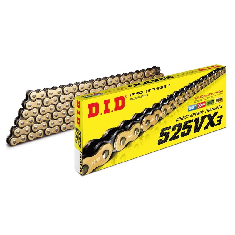 VX series X-Ring chain D.I.D Chain 525VX3 124 L arany/fekete