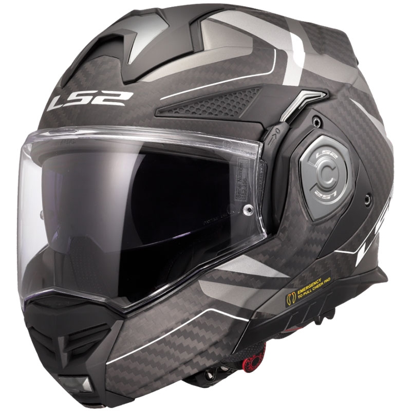 LS2 FF901 Advant X C Horizon hátrahajtható állú motoros bukósisak ezüst-szürke