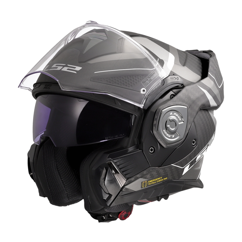 LS2 FF901 Advant X C Horizon hátrahajtható állú motoros bukósisak ezüst-szürke