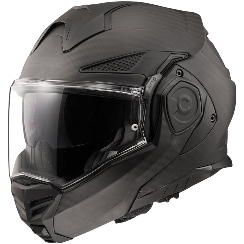 LS2 FF901 Advant X Solid Carbon hátrahajtható állú motoros bukósisak matt fekete