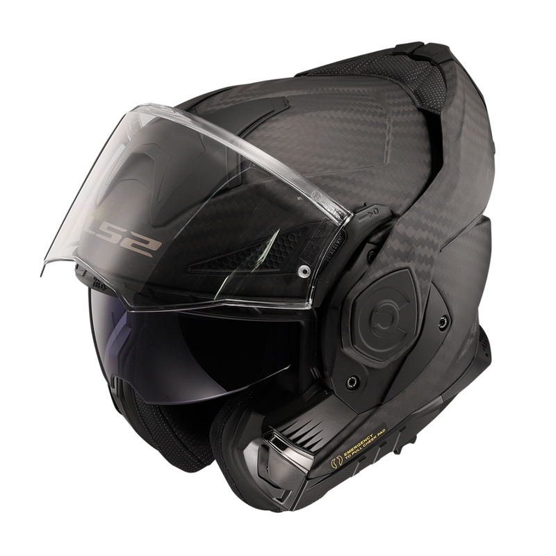 LS2 FF901 Advant X Solid Carbon hátrahajtható állú motoros bukósisak matt fekete