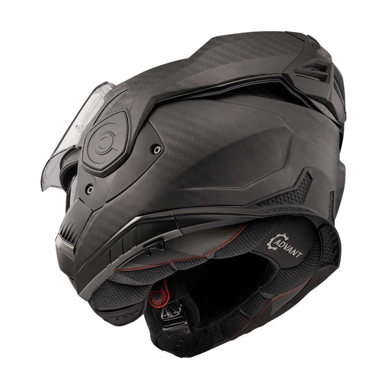 LS2 FF901 Advant X Solid Carbon hátrahajtható állú motoros bukósisak matt fekete