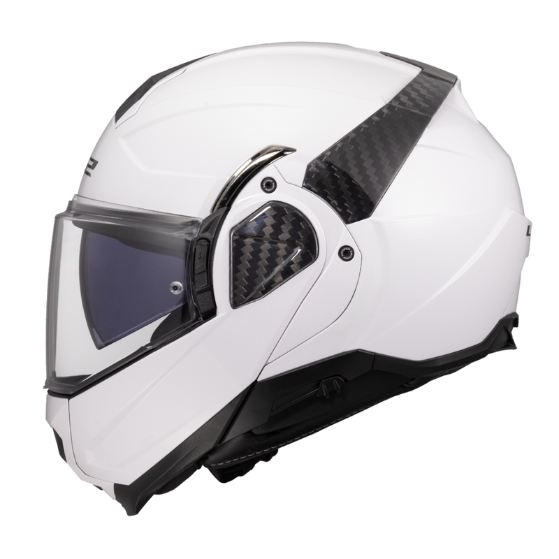 LS2 FF910 Advant II Solid hátrahajtható állú motoros bukósisak fehér