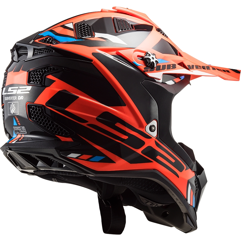 LS2 MX700 Subverter Stomp motokrossz bukósisak narancssárga-fekete