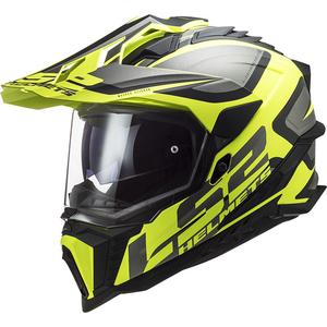 LS2 MX701 C Explorer Alter enduro motoros bukósisak matt fekete-fluo sárga